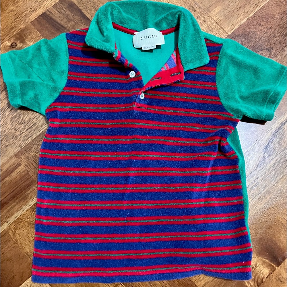 Gucci Striped Collared Shirt